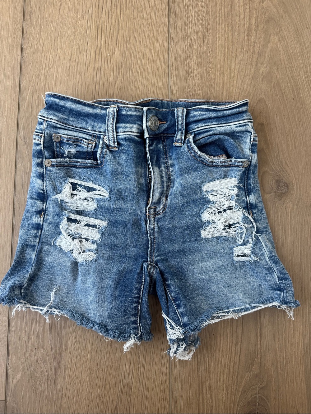 American Eagle Size 0 Stretchy High Rise Denim Shorts